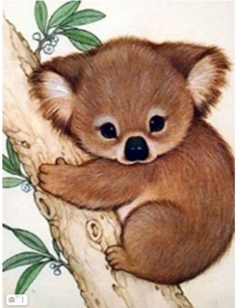 Алмазная мозаика "Коала", 15х20 см 