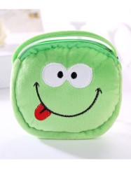 Сумочка плюшевая "Funny frog", green (13*11,5 см)