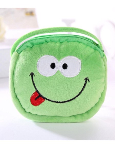 Сумочка плюшевая "Funny frog", green (13*11,5 см) 