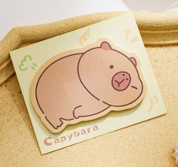 Блок стикер для записей "Capybara dreaming", yellow 