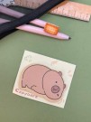 Блок стикер для записей "Capybara dreaming", yellow
