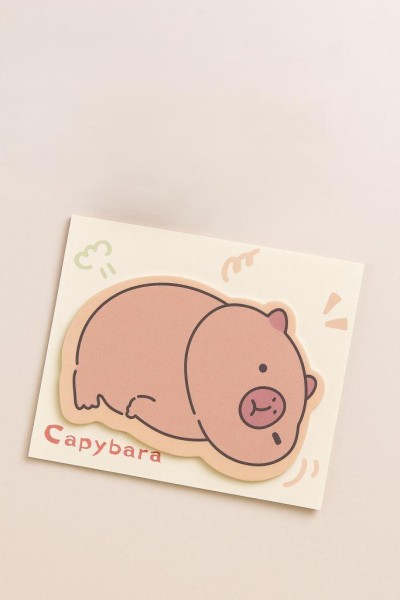 Блок стикер для записей "Capybara dreaming", yellow 