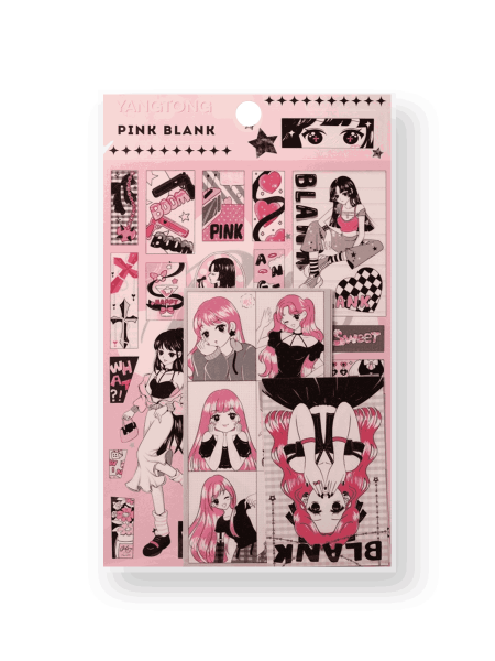 Наклейки "Pink girl" 