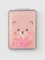 Зеркало-шейкер раскладное "Animal bear", pink (8*6 см)