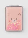 Зеркало-шейкер раскладное "Animal bear", pink (8*6 см)
