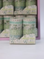 Набор декоративного скотча 10 шт. "Flower power", green