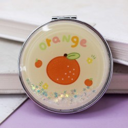 Зеркало-шейкер раскладное "Fruity orange", yellow (7*7 см)