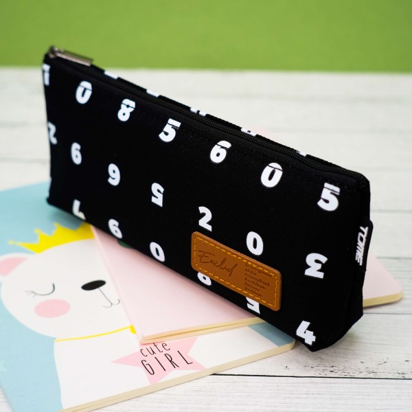 Пенал "Letters and numbers", black 
