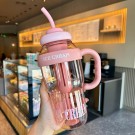 Бутылка с трубочкой "Ice cream" оранжевая, 1400 мл