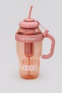 Бутылка с трубочкой "Ice cream" оранжевая, 1400 мл