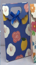 Пакет подарочный (XS) "Big flowers", blue (12x6x16)