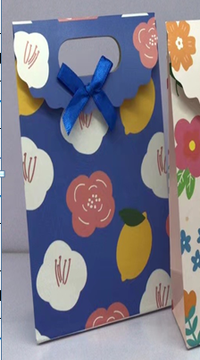 Пакет подарочный (XS) "Big flowers", blue (12x6x16) 