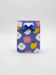 Пакет подарочный (XS) "Big flowers", blue (12x6x16)