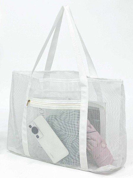 Сумка шоппер "Transparent", white (47*12*29.5 см) 