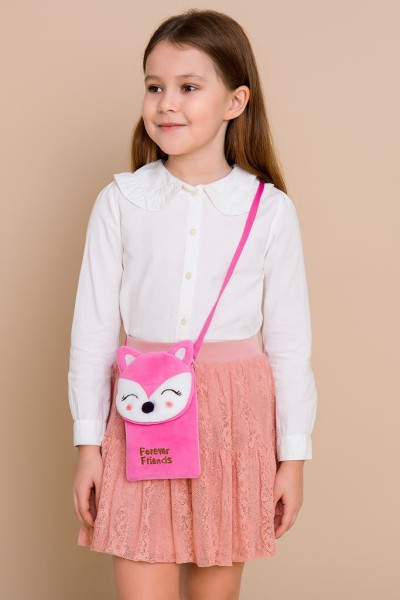 Сумочка плюшевая "Sleeping fox", pink (17*10 см) 