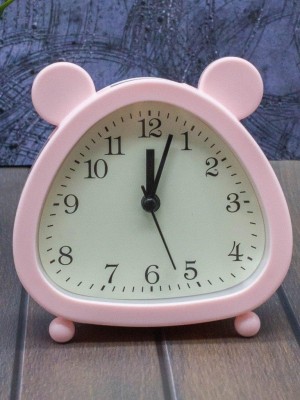 Часы-будильник «Cute ears», pink (11х11 см)