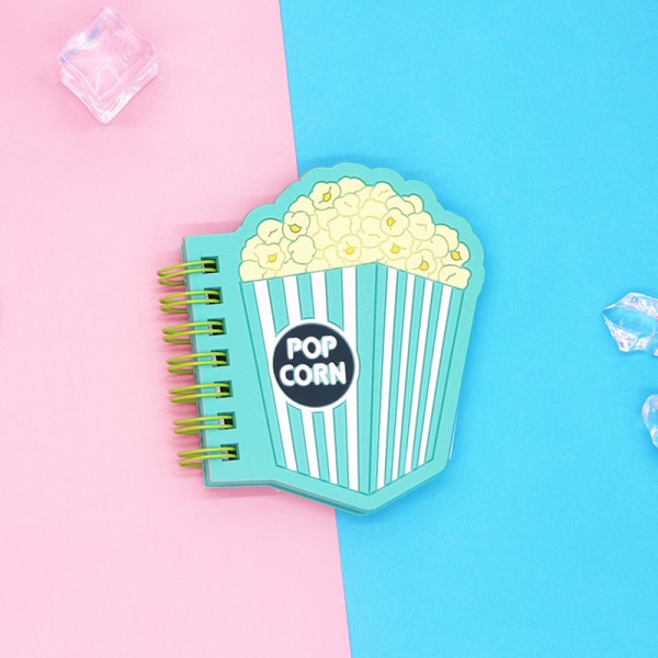 Блокнот фигурный ПВХ на гребне А6 "Popcorn" 9*10 см 70 гр 