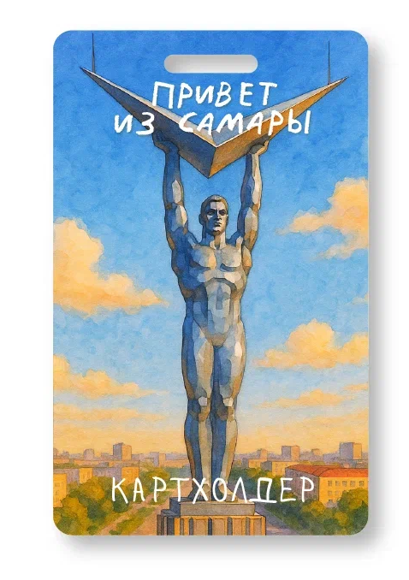 Держатель для карт "Привет из Самары" (6,5 х 10,4 см) 