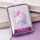 Зеркало-шейкер раскладное "Sparkles unicorn", purple (8*6 см)