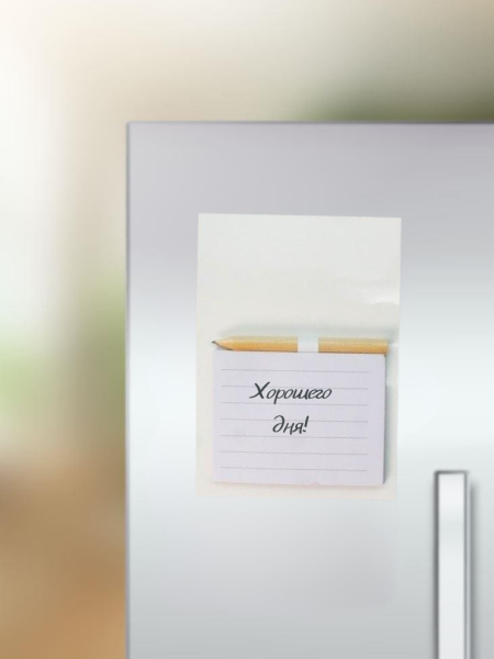 Магнитный блок для записей с карандашом «Simple», white, 10х14 см 