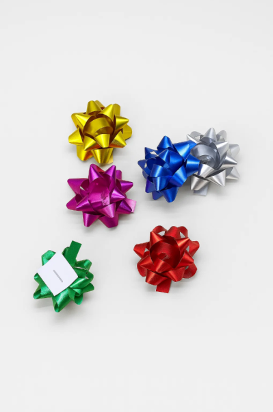 Набор бантов для декорирования подарков 6 шт. "Starflower", 2,5 см 