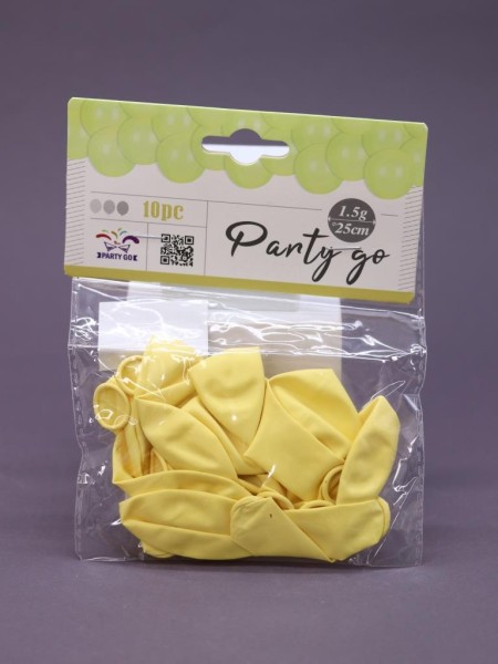 Набор воздушных шаров 10 шт. "Mellow magic", yellow (25 см) 