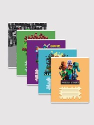 Тетрадь А5 "My Game", 24л, клетка, обл. мелов. картон + ВД-лак, mix