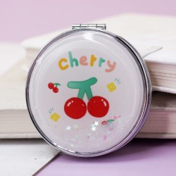 Зеркало-шейкер раскладное "Fruity cherry", white (7*7 см)