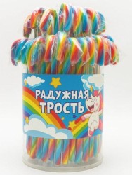 Леденцы S.L."Радужная Трость", клубничный Пломбир (шоубокс - 60 шт.)
