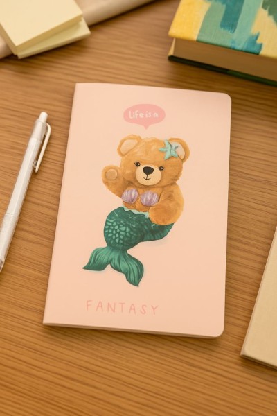 Блокнот (А5) "Bear fantasy", yellow (14.5*21) 