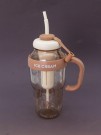 Бутылка с трубочкой "Ice cream" коричневая, 1400 мл