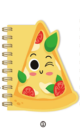 Блокнот на спирали (B6) "Pizza", yellow (13*18)