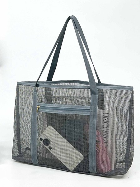 Сумка шоппер "Transparent", gray (47*12*29.5 см) 
