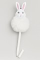 Ручка с помпоном "Fluffy hare", white