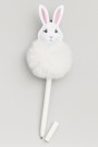 Ручка с помпоном "Fluffy hare", white