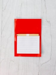 Магнитный блок для записей с карандашом «Simple», red, 10х14 см