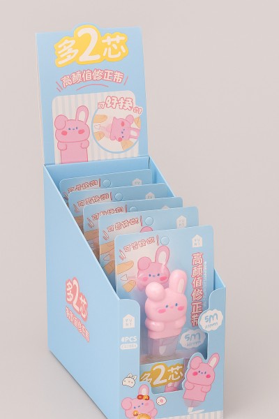 Корректор "Bunny" + 2 сменных блока, шоу-бокс 8 шт. 