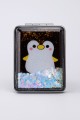 Зеркало-шейкер раскладное "Animal penguin", black (8*6 см)