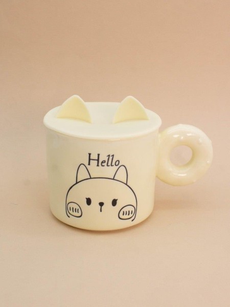 Кружка «Kitty hello», beige (420 ml) 