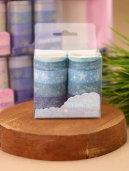 Набор декоративного скотча 10 шт. "Night magic", light blue