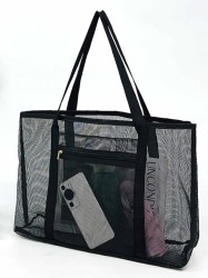 Сумка шоппер "Transparent", black (47*12*29.5 см)