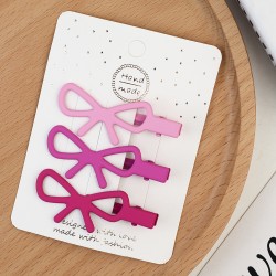 Набор заколок для волос GIRLY 3 шт. "Elegant bows", pink