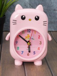Часы-будильник «Smart cat», pink (14,5х10,5 см)