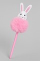 Ручка с помпоном "Fluffy hare", hot pink