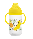 Бутылочка поильник "Banan and orange" с силиконовым носиком и ручками (270 ml)