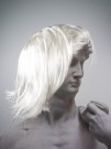 Парик карнавальный "Fancy chic", white (25 см)