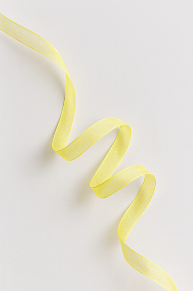 Лента для декора и подарков "Ribbon of magic", neon light yellow (1,5 см*1 м) 
