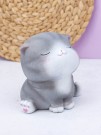 Копилка "Gray cat", sitting (19,5 см), пластик