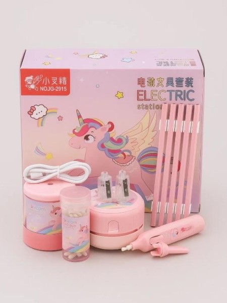 Электрический канцелярский набор "Unicorn" (25,5*22  см) 