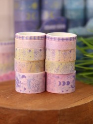 Набор декоративного скотча 10 шт. "Night magic", pink